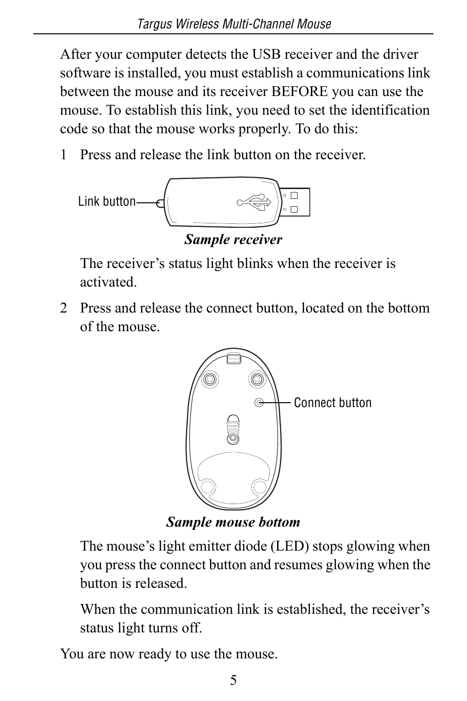 Targus Multi-Channel Mouse User Manual | Page 5 / 15