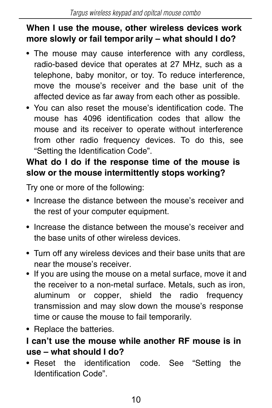 Targus PAKP003U User Manual | Page 10 / 12