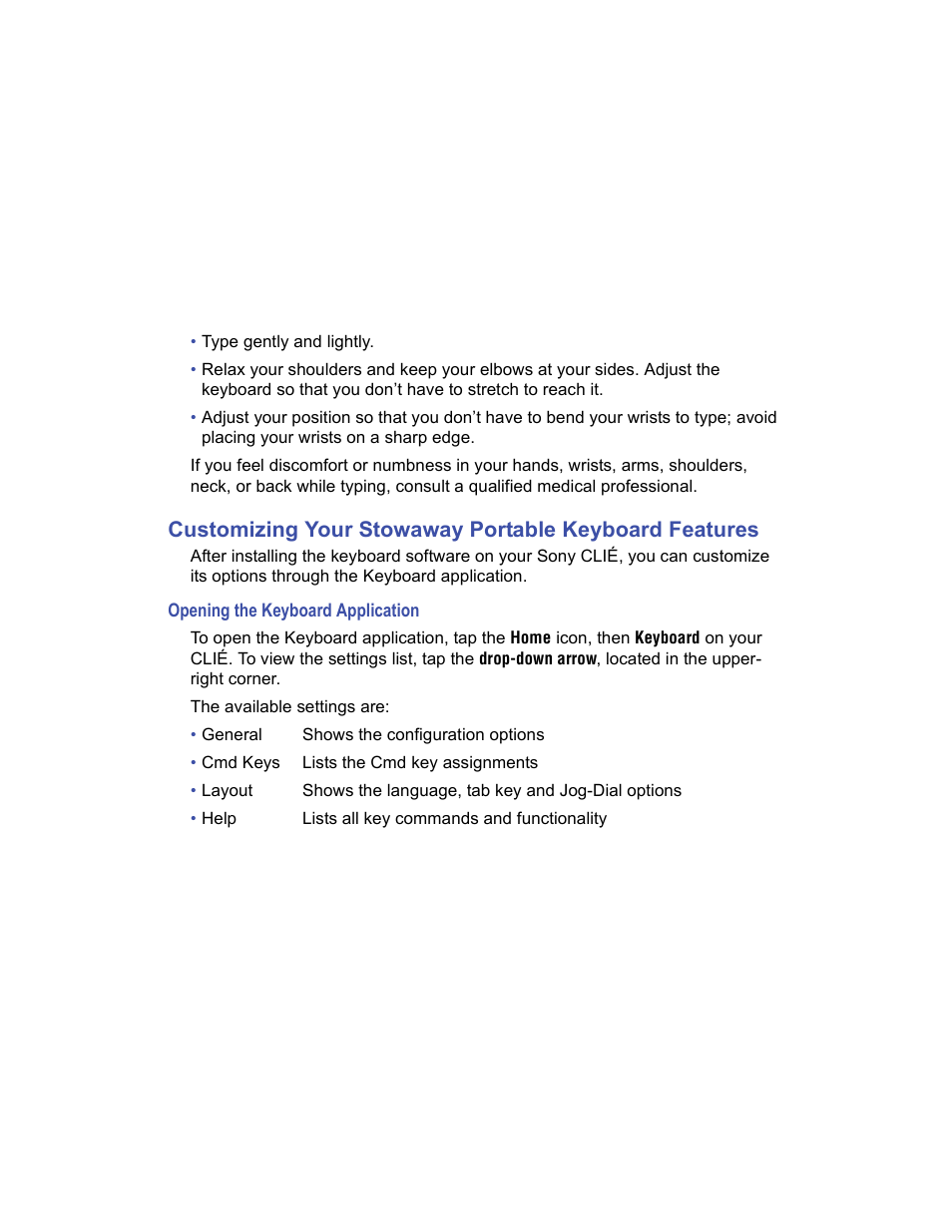 Opening the keyboard application | Targus Stowaway User Manual | Page 17 / 37