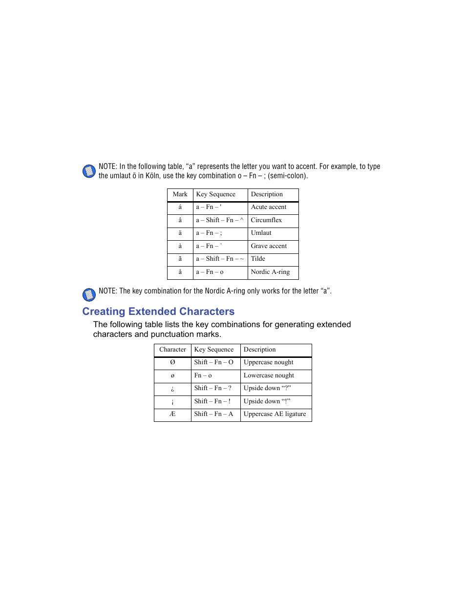Creating extended characters | Targus Stowaway User Manual | Page 29 / 37