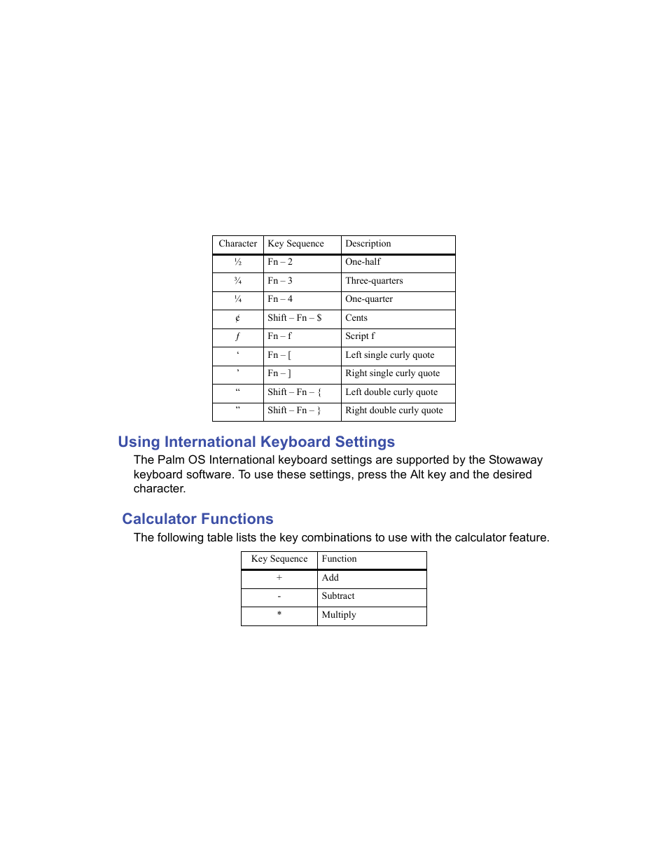 Using international keyboard settings, Calculator functions, 27 using international keyboard settings | Targus Stowaway User Manual | Page 31 / 37