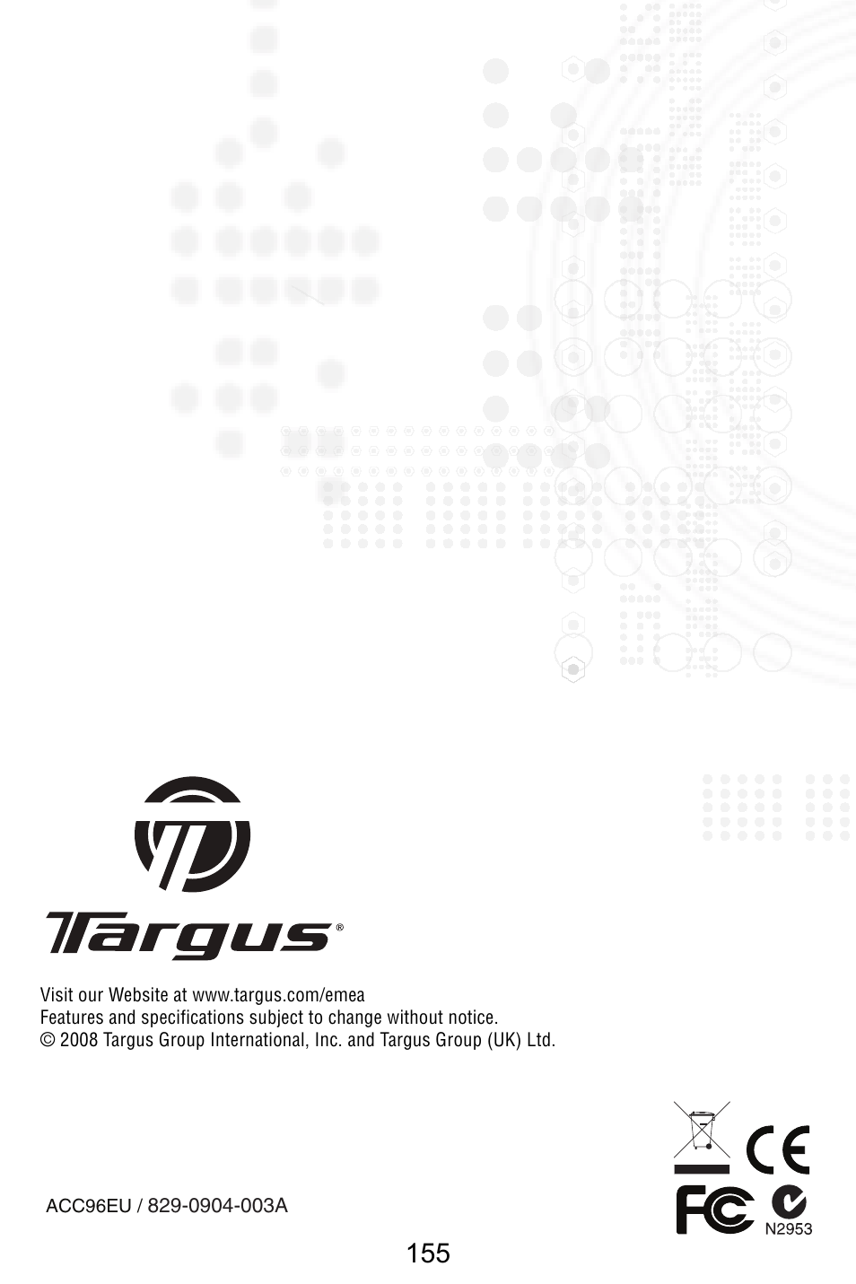 Targus USB Cable User Manual | Page 155 / 155