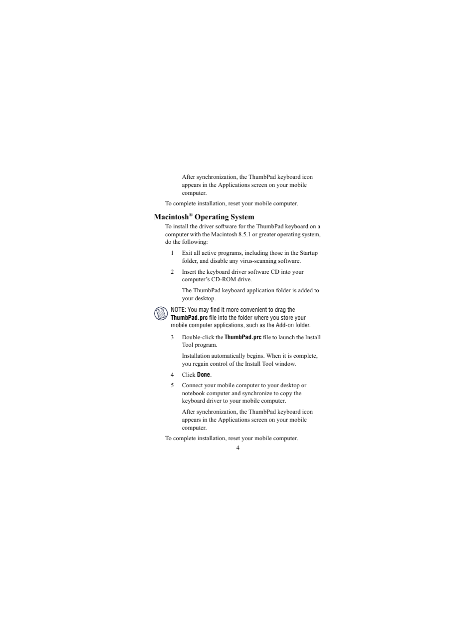 Targus ThumbPad Portable Keyboard User Manual | Page 4 / 15