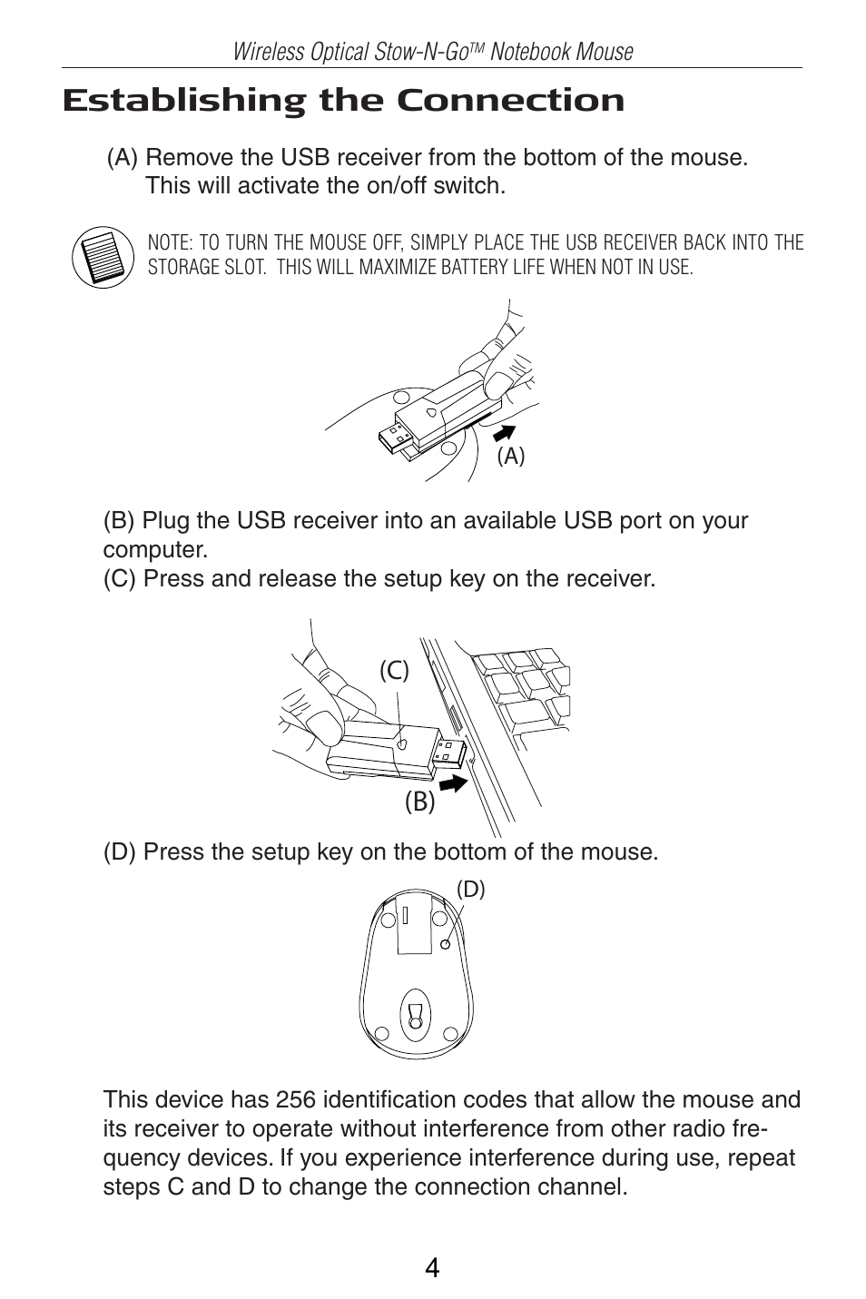 Establishing the connection | Targus AMW25AP User Manual | Page 5 / 56