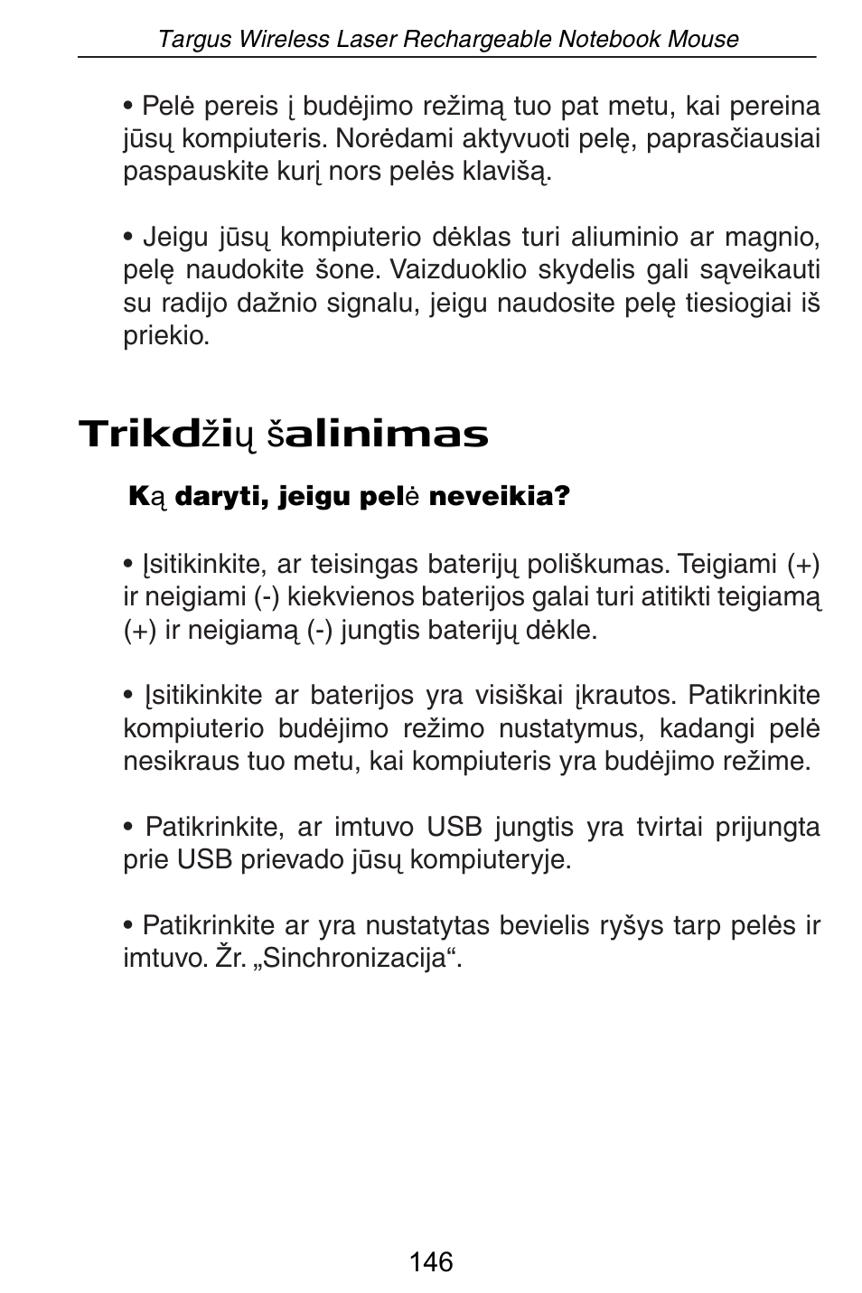 Targus AMW15EU User Manual | Page 146 / 259