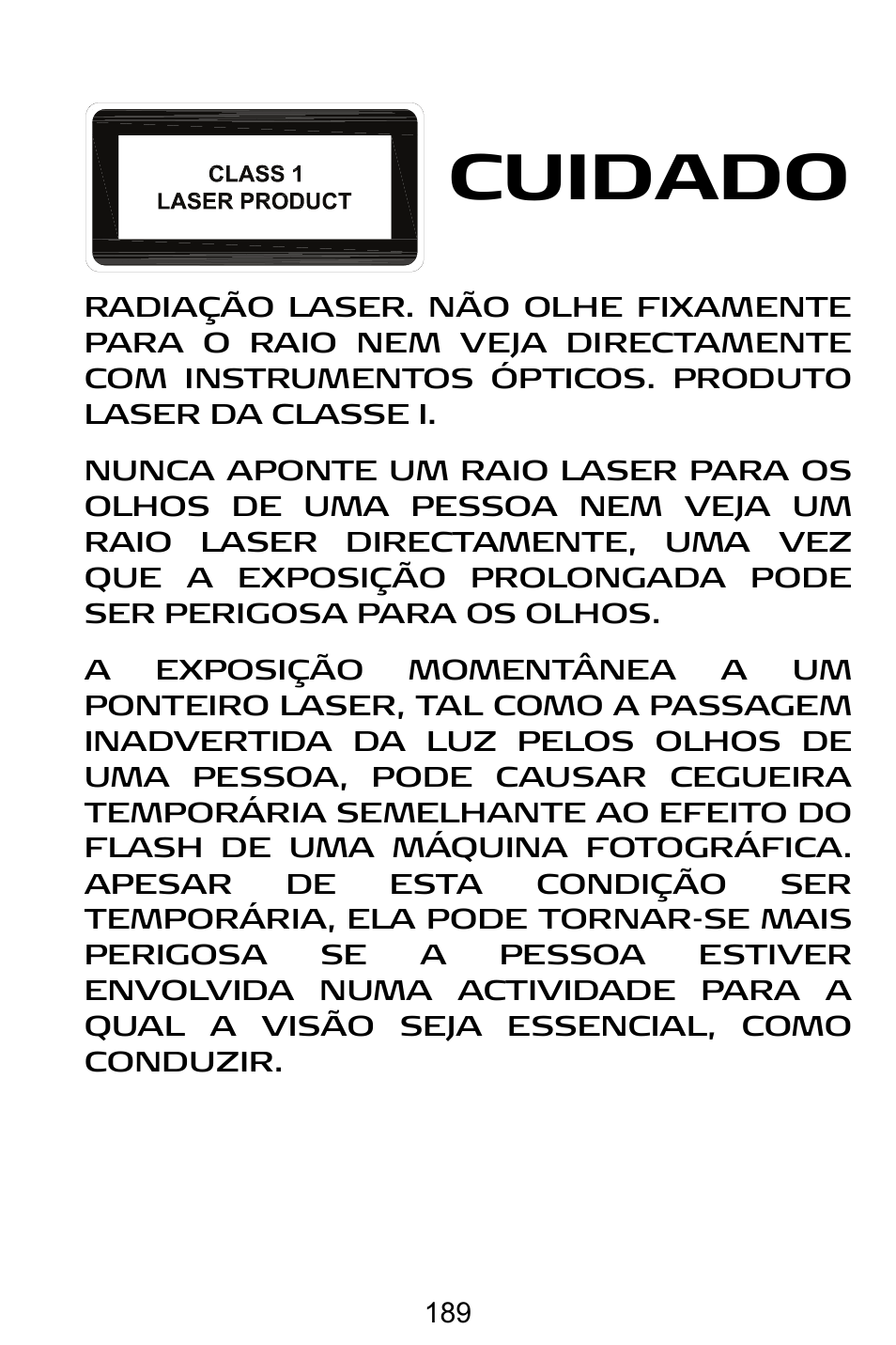 Cuidado | Targus AMW15EU User Manual | Page 189 / 259