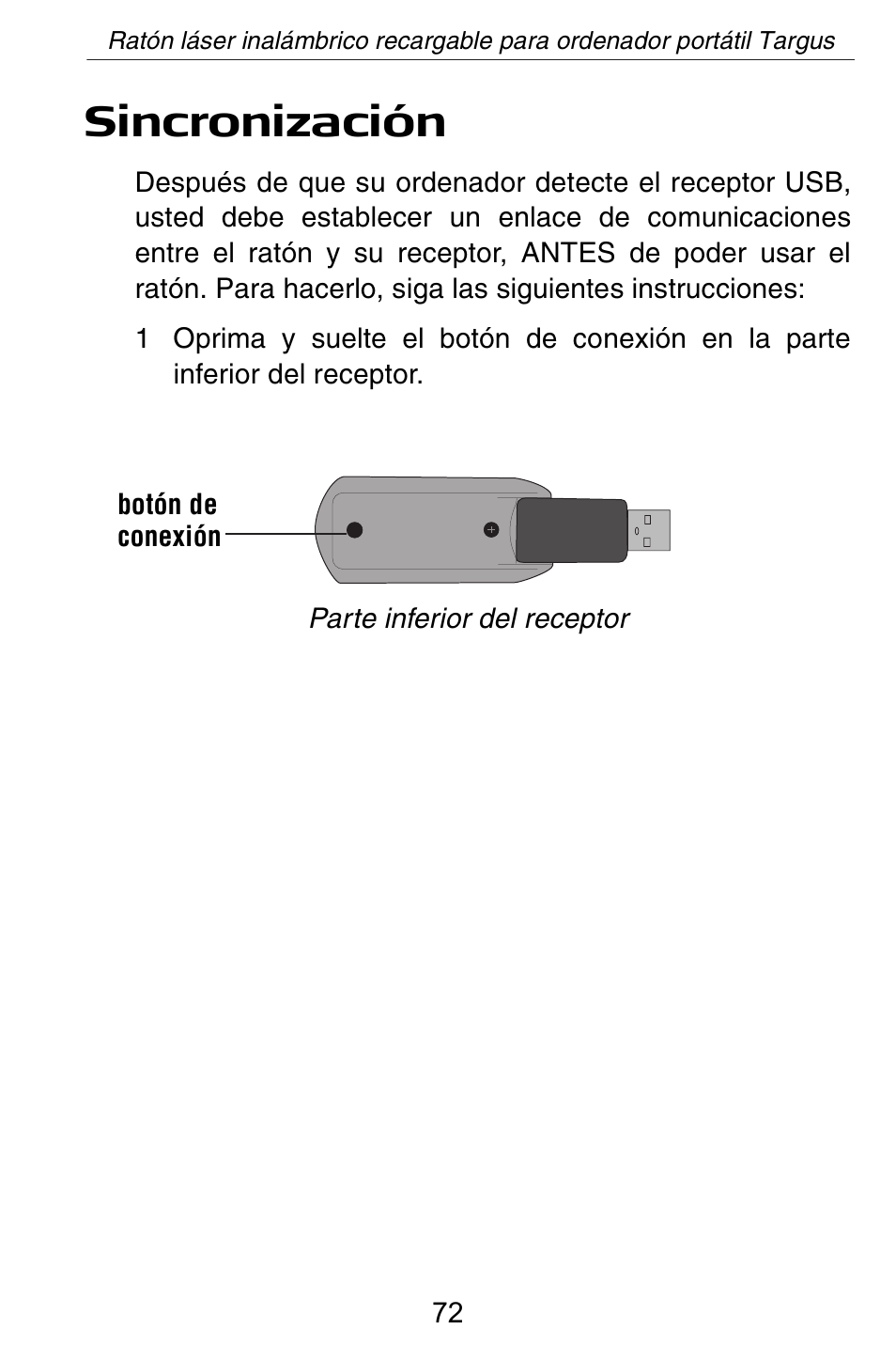 Sincronización | Targus AMW15EU User Manual | Page 72 / 259