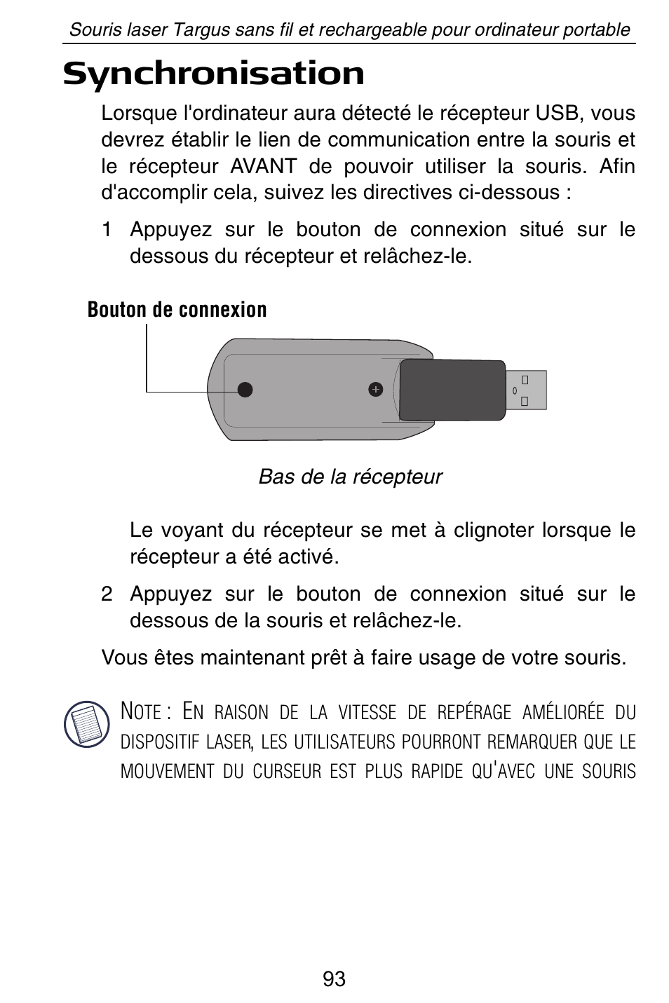 Synchronisation | Targus AMW15EU User Manual | Page 93 / 259