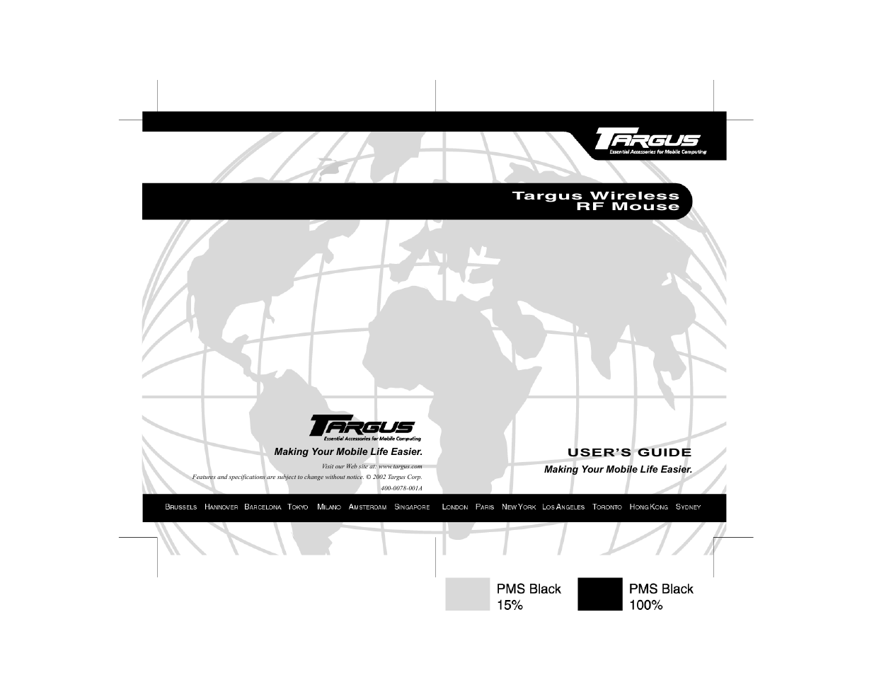 Targus Wireless RF Mouse User Manual | 16 pages