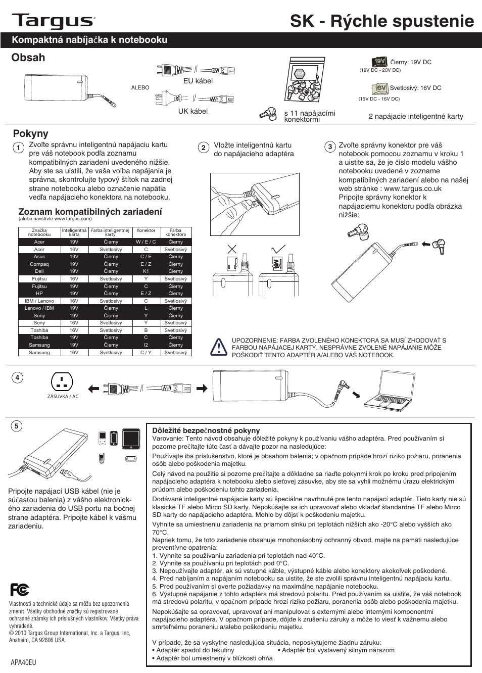 Targus APA40EU User Manual | Page 26 / 27