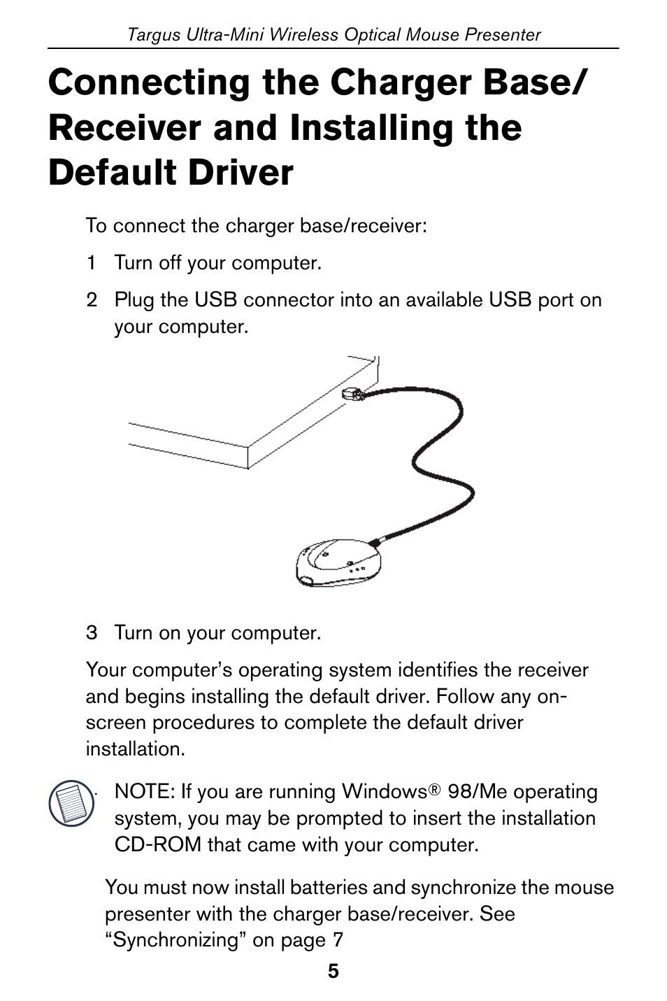 Targus Optical Mouse User Manual | Page 5 / 17