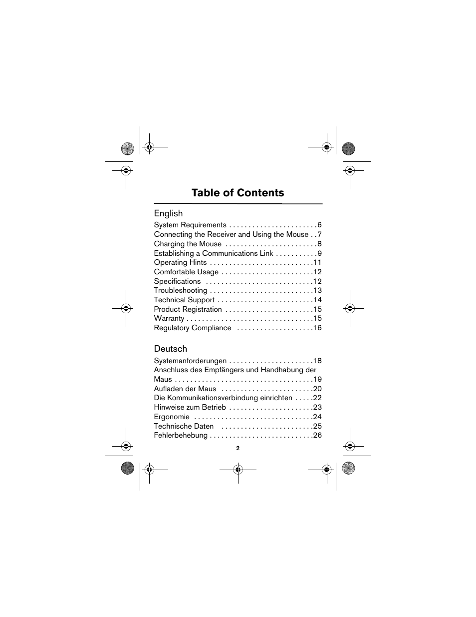 Targus wireless mouse User Manual | Page 2 / 94