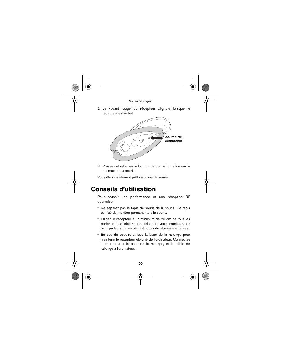 Conseils d’utilisation | Targus wireless mouse User Manual | Page 50 / 94