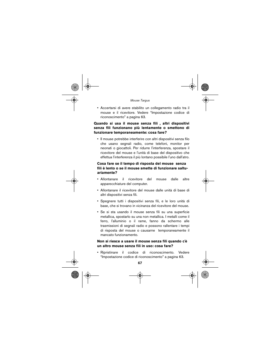 Targus wireless mouse User Manual | Page 67 / 94