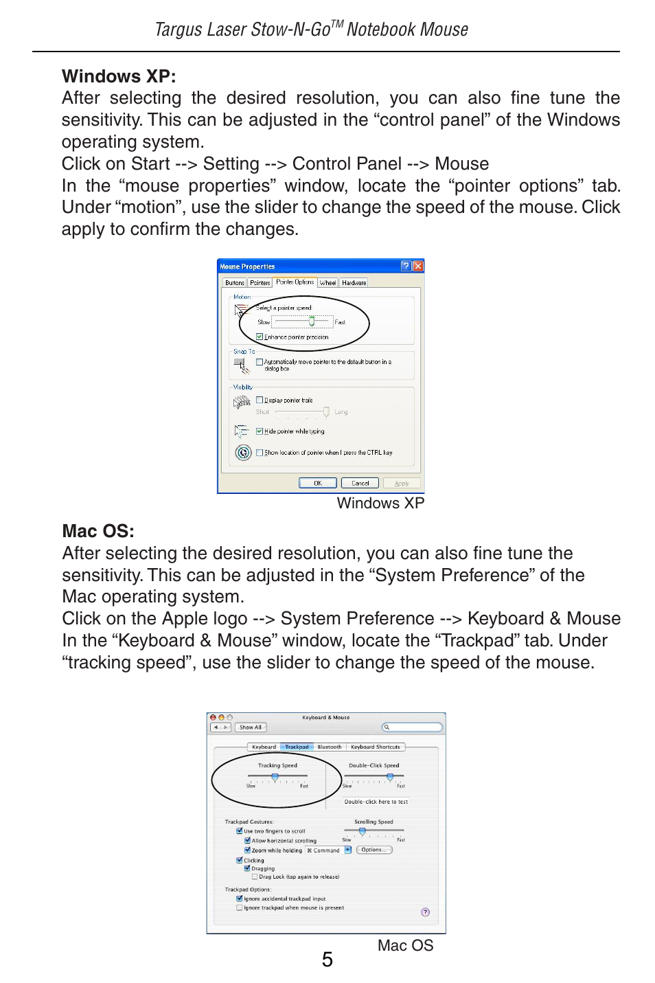 Targus LASER STOW N GO NOTEBOOK MOUSE AMU41US User Manual | Page 6 / 11