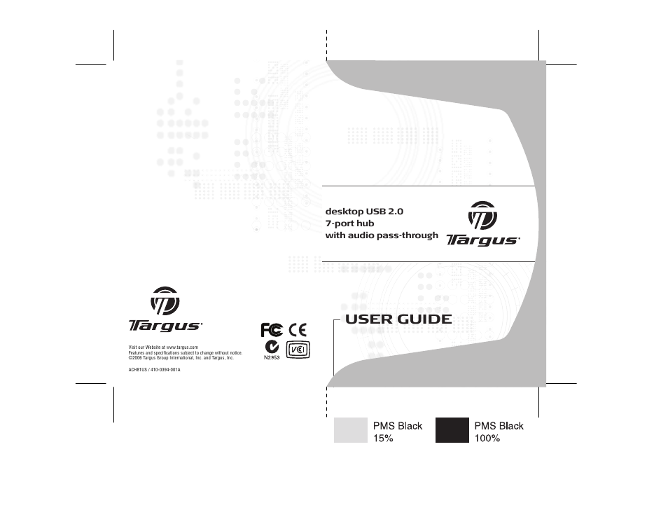 Targus ACH81US User Manual | 15 pages
