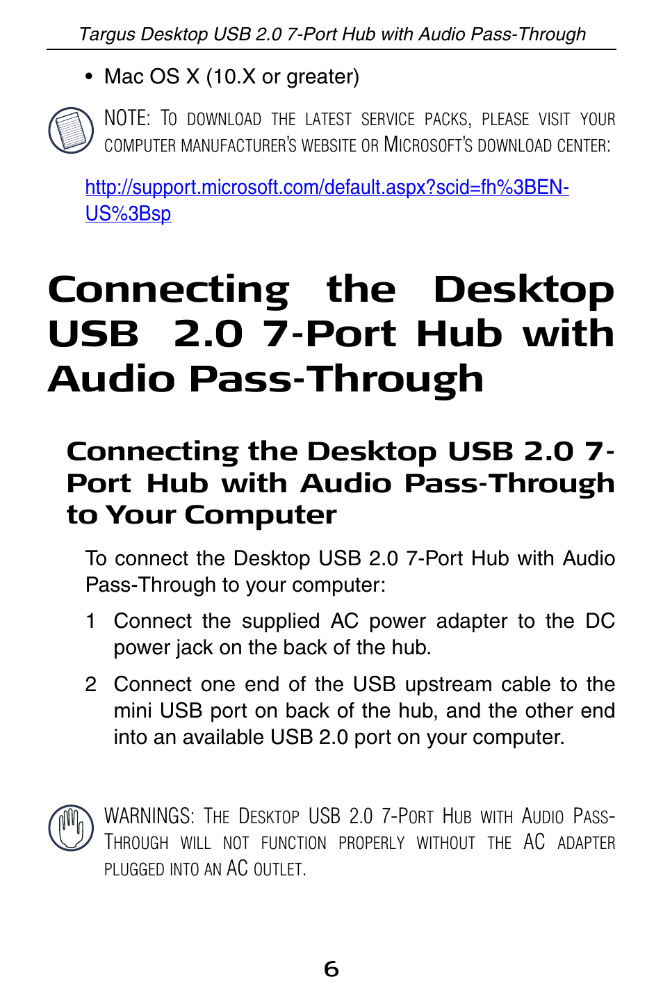 Targus ACH81US User Manual | Page 6 / 15
