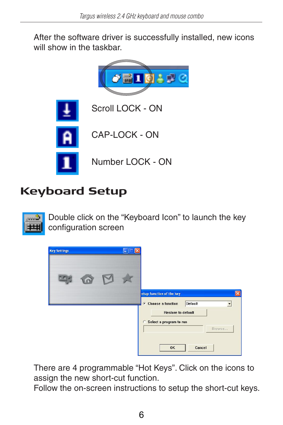 Keyboard setup | Targus AKM11 User Manual | Page 7 / 13