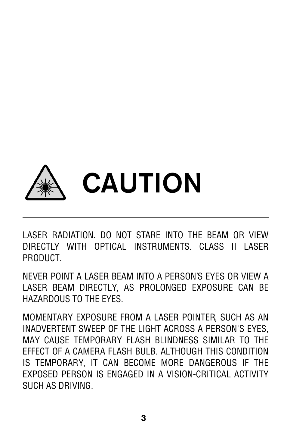 Caution | Targus 400-0170-001A User Manual | Page 3 / 18