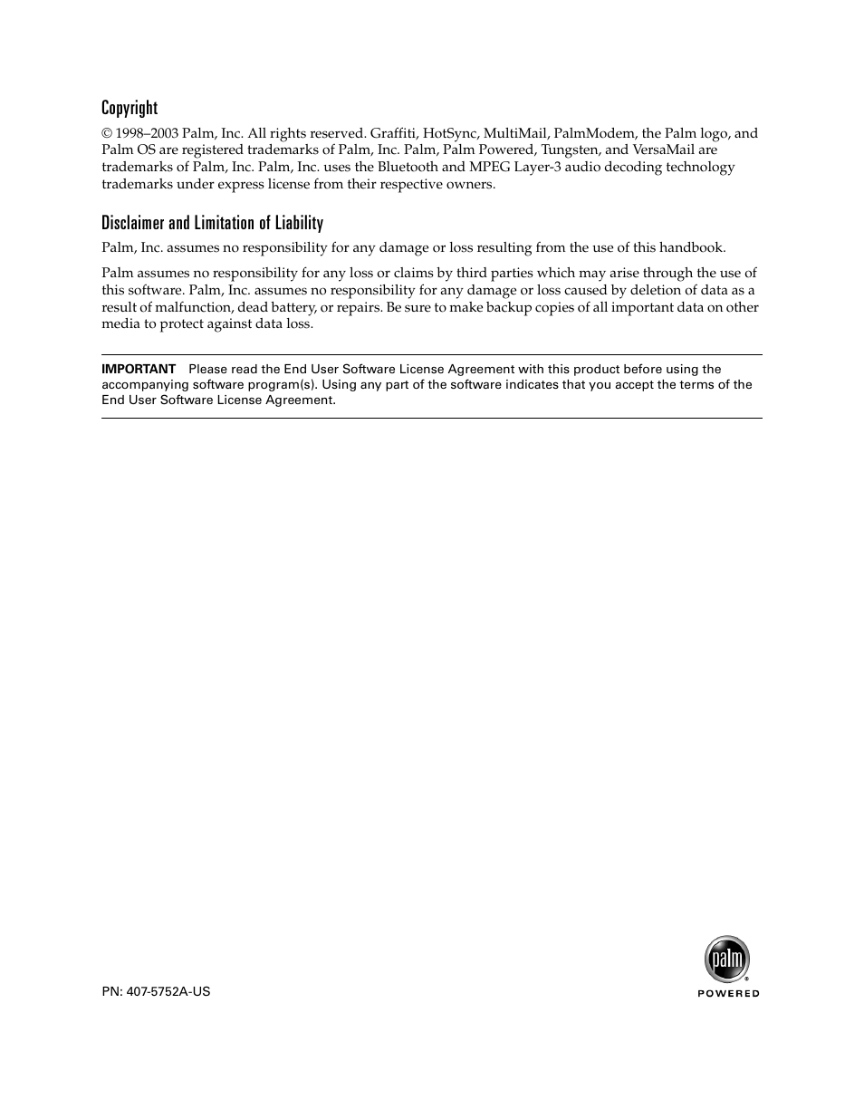 Copyright, Disclaimer and limitation of liability | Tungsten Affinity TUNGSTUN T3 User Manual | Page 2 / 408