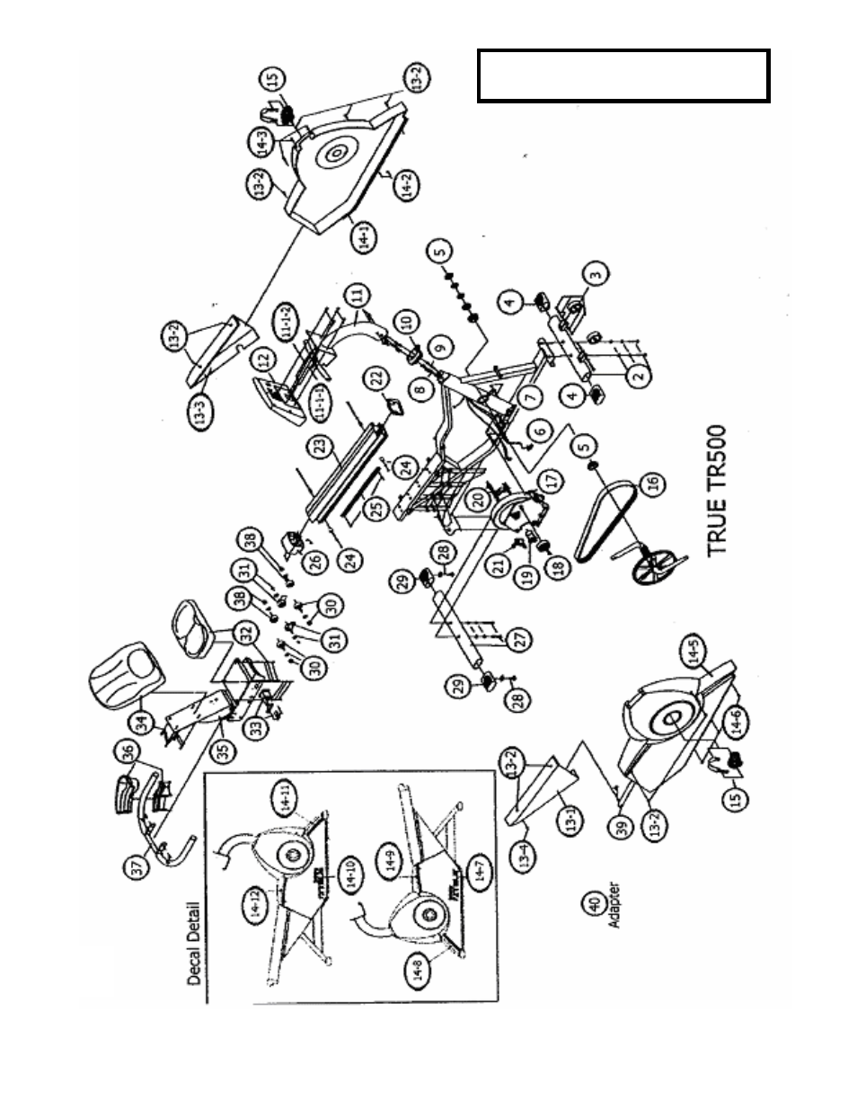 Tr 500 exercise bike | True Fitness 600R User Manual | Page 29 / 100