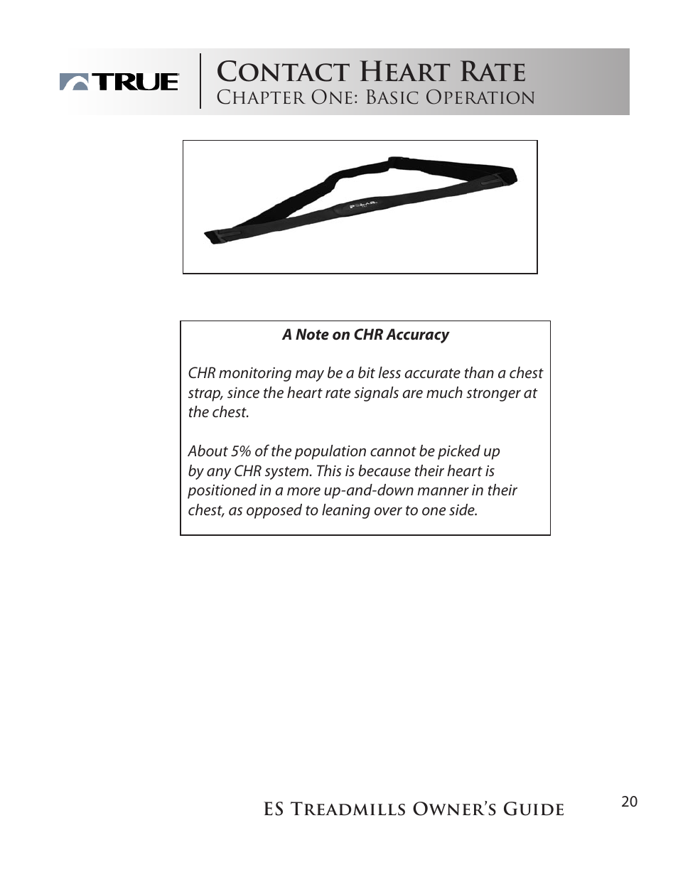 Contact heart rate | True Fitness ES9.0 + ES7.0 User Manual | Page 20 / 77