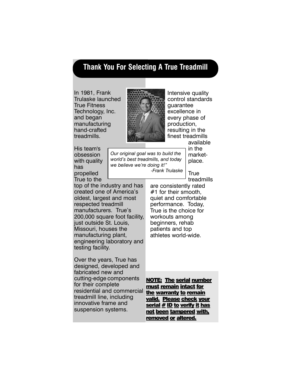 True Fitness True 400 User Manual | Page 2 / 41
