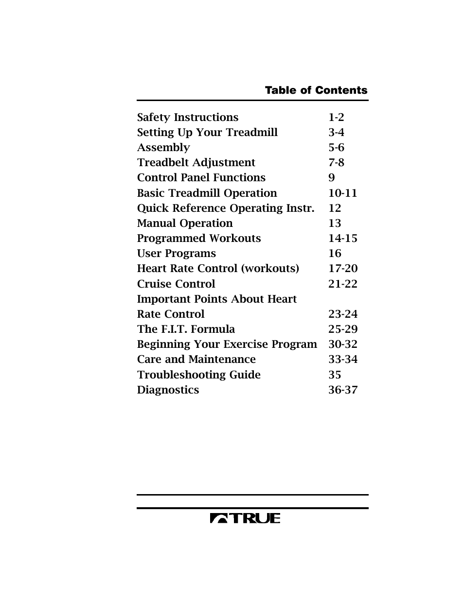 True Fitness True 400 User Manual | Page 3 / 41