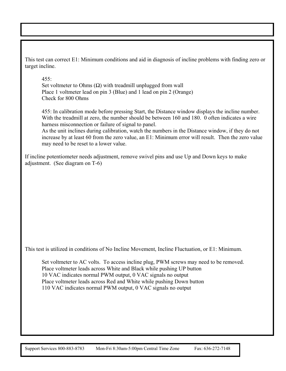 Test procedures | True Fitness 455 Pediatric User Manual | Page 22 / 27