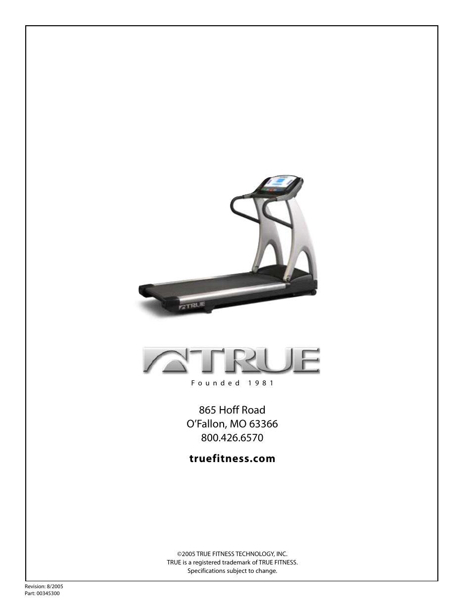True Fitness Z9 User Manual | Page 110 / 110