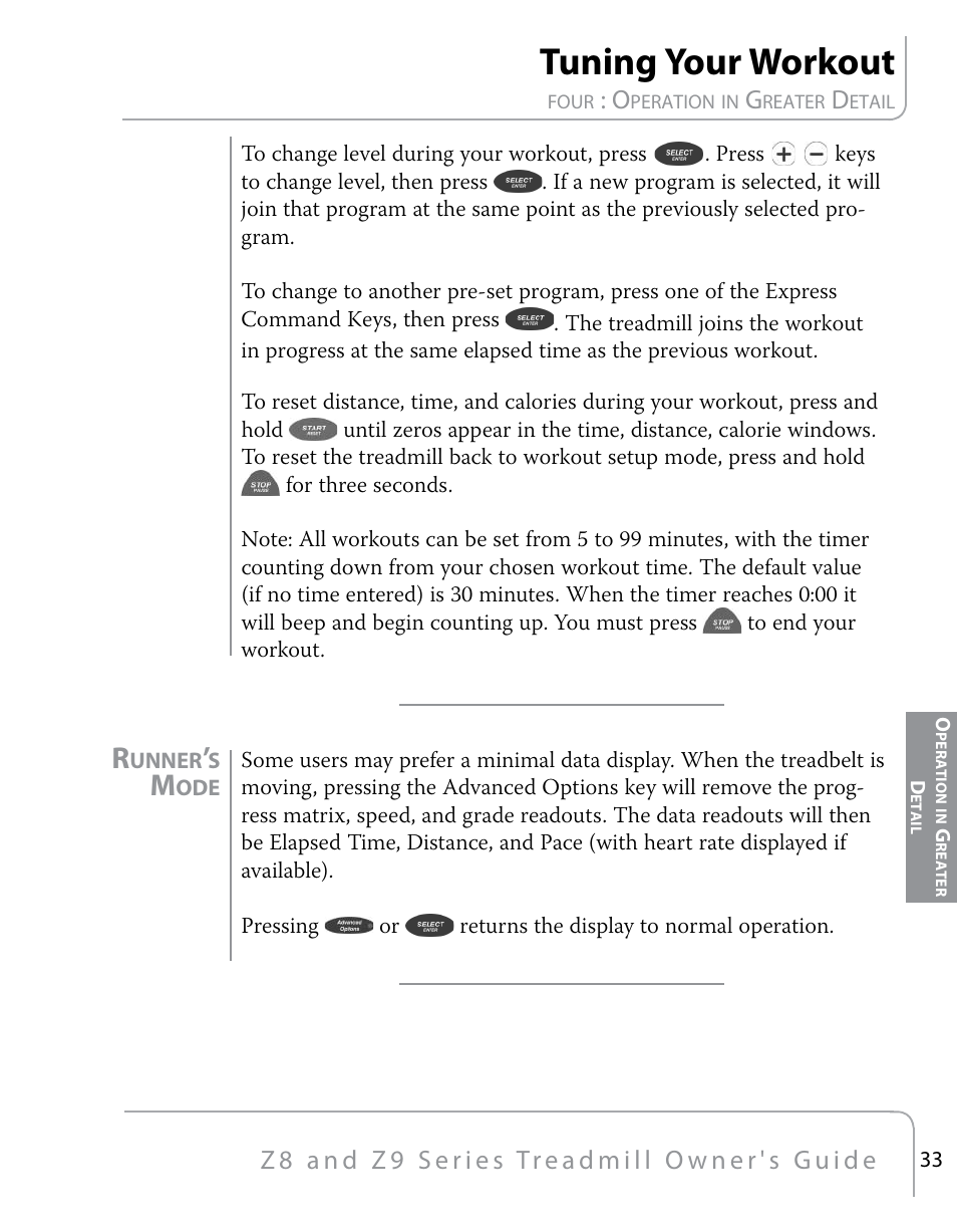 Tuning your workout | True Fitness Z9 User Manual | Page 35 / 110