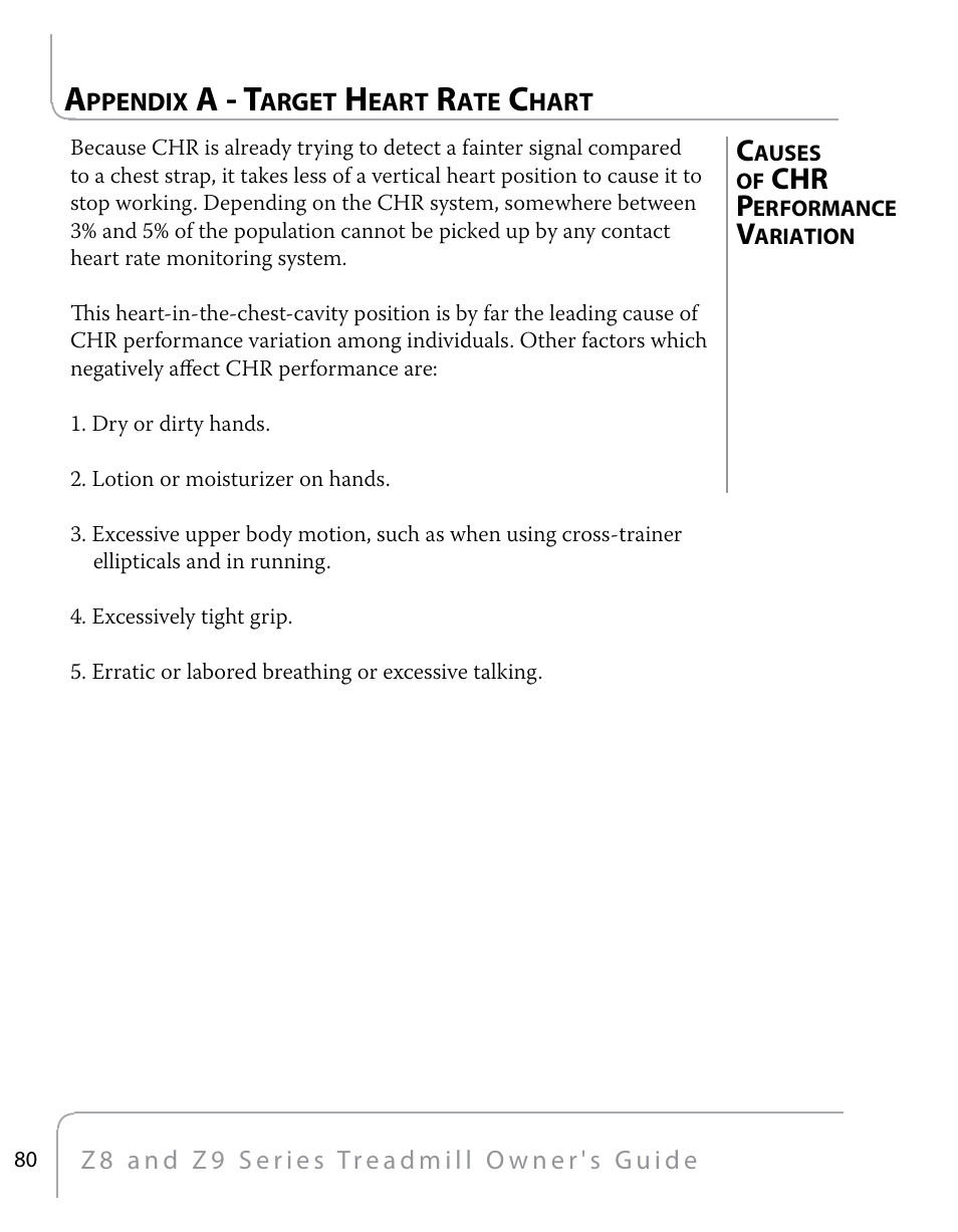 A - t, Chr p | True Fitness Z9 User Manual | Page 82 / 110