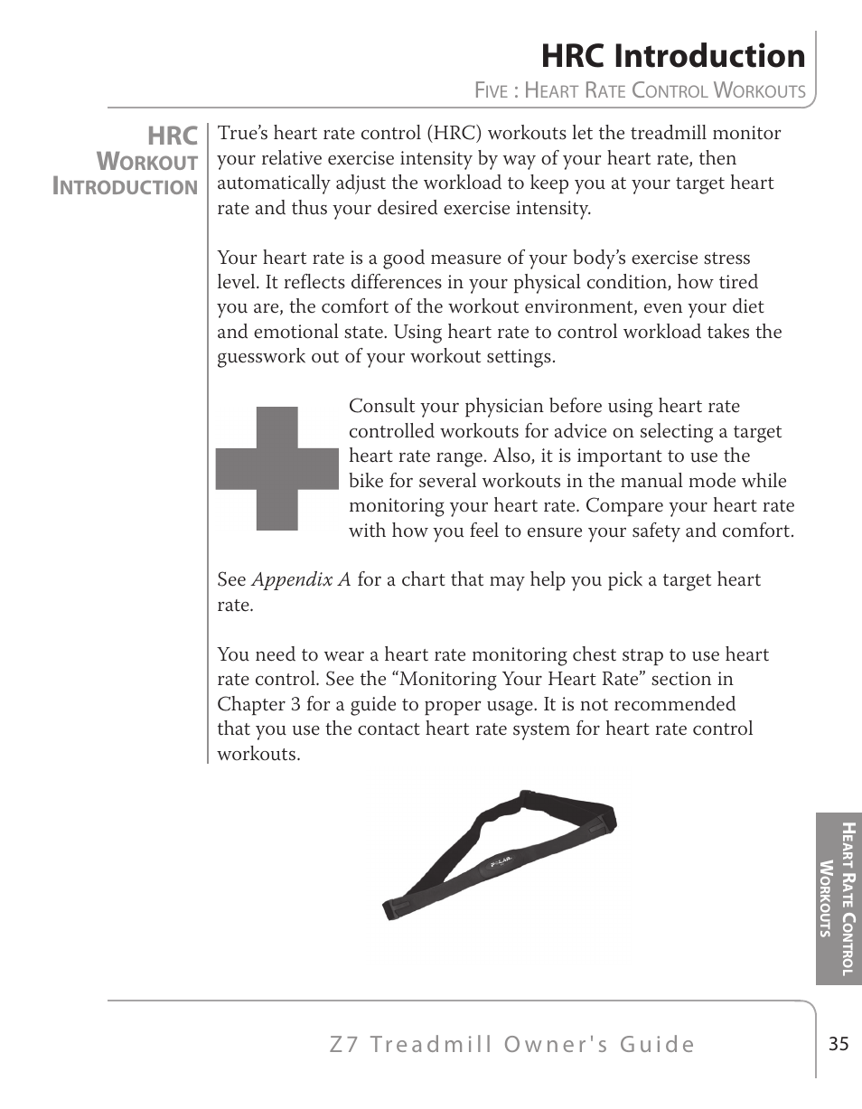 Hrc introduction, Hrc w | True Fitness Z7 Series User Manual | Page 25 / 75