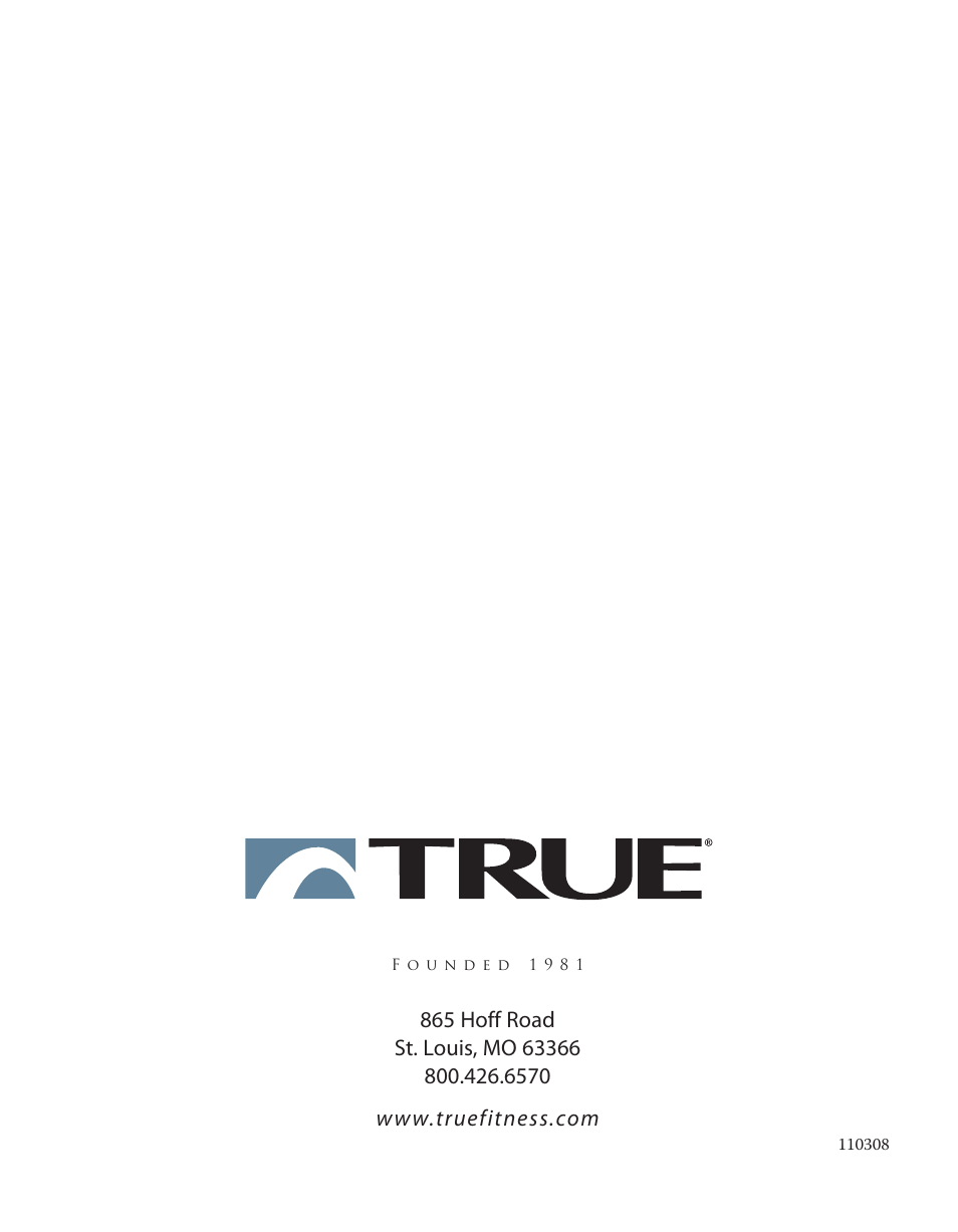 True Fitness Cs5.0 User Manual | Page 59 / 59