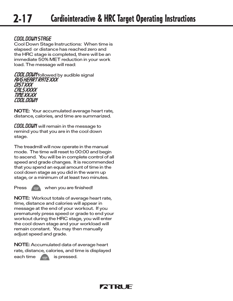 True Fitness 540 User Manual | Page 22 / 36