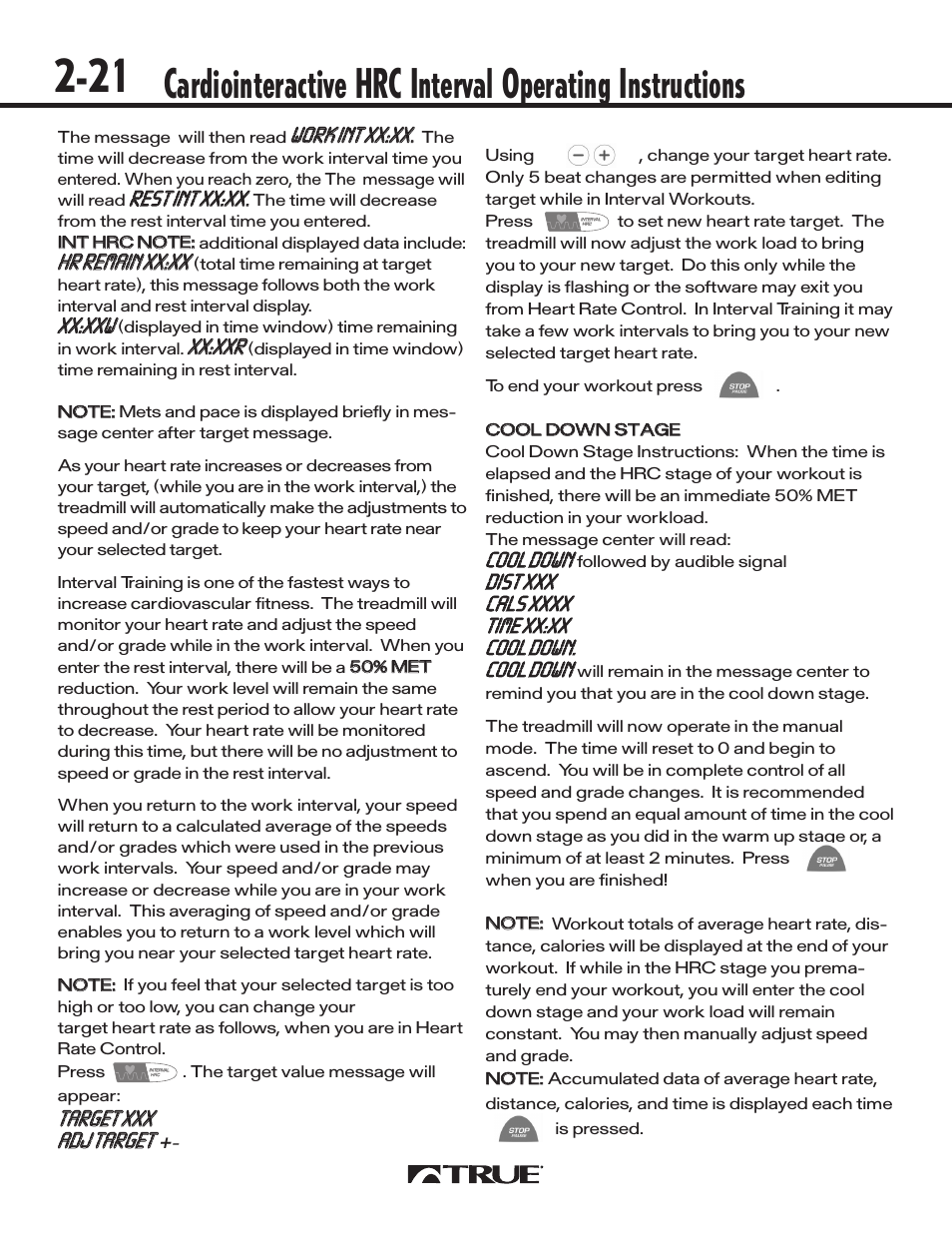 True Fitness 540 User Manual | Page 26 / 36