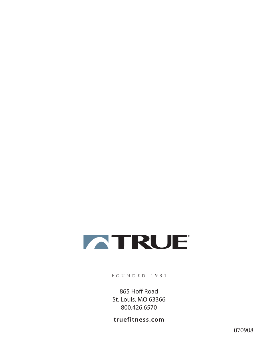 True Fitness CSX User Manual | Page 53 / 53