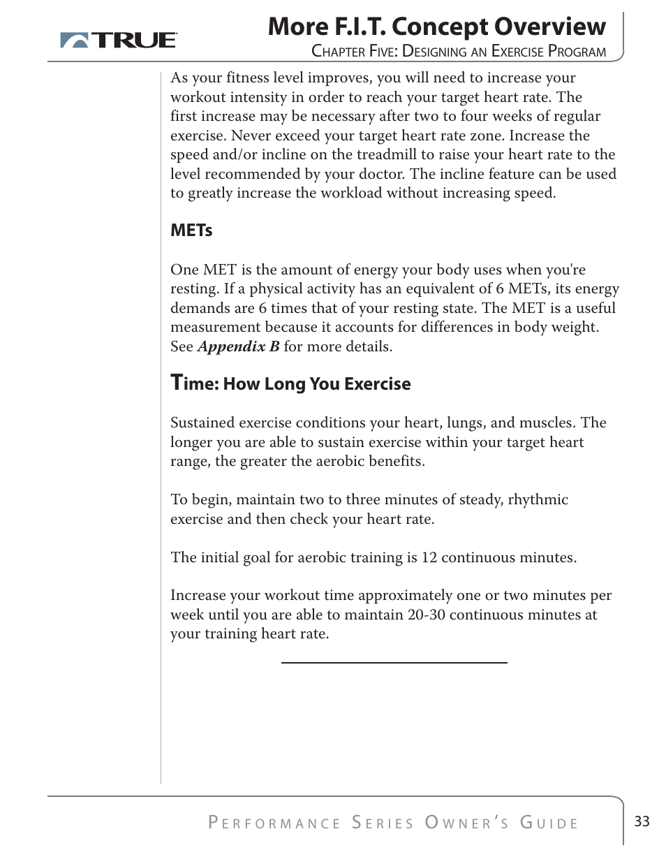More f.i.t. concept overview | True Fitness PS500 User Manual | Page 30 / 45