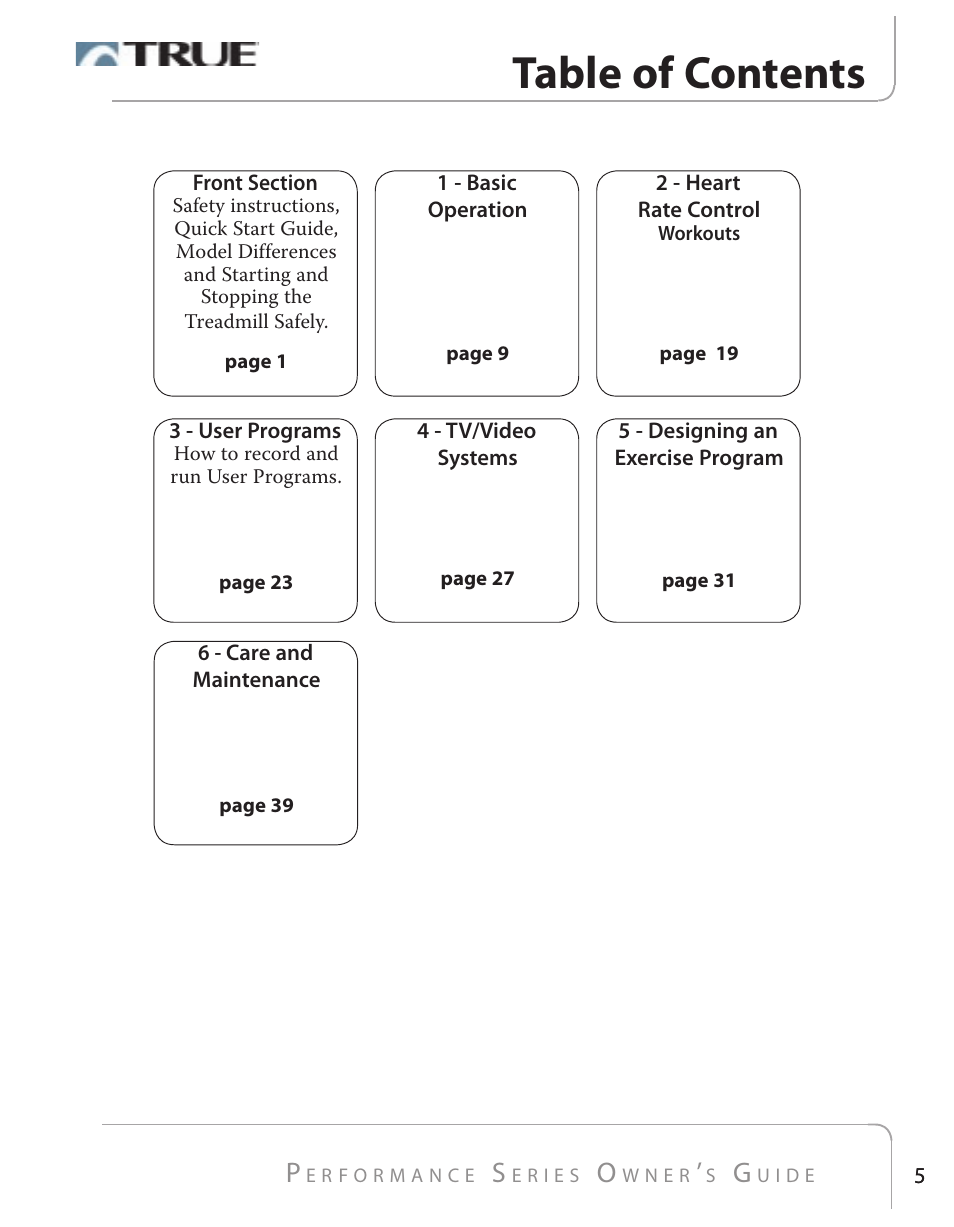 True Fitness PS500 User Manual | Page 6 / 45