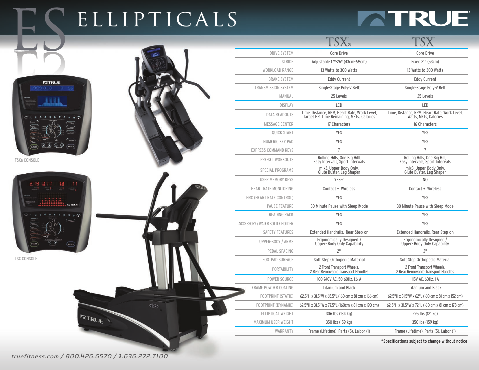 True Fitness ES User Manual | Page 2 / 2