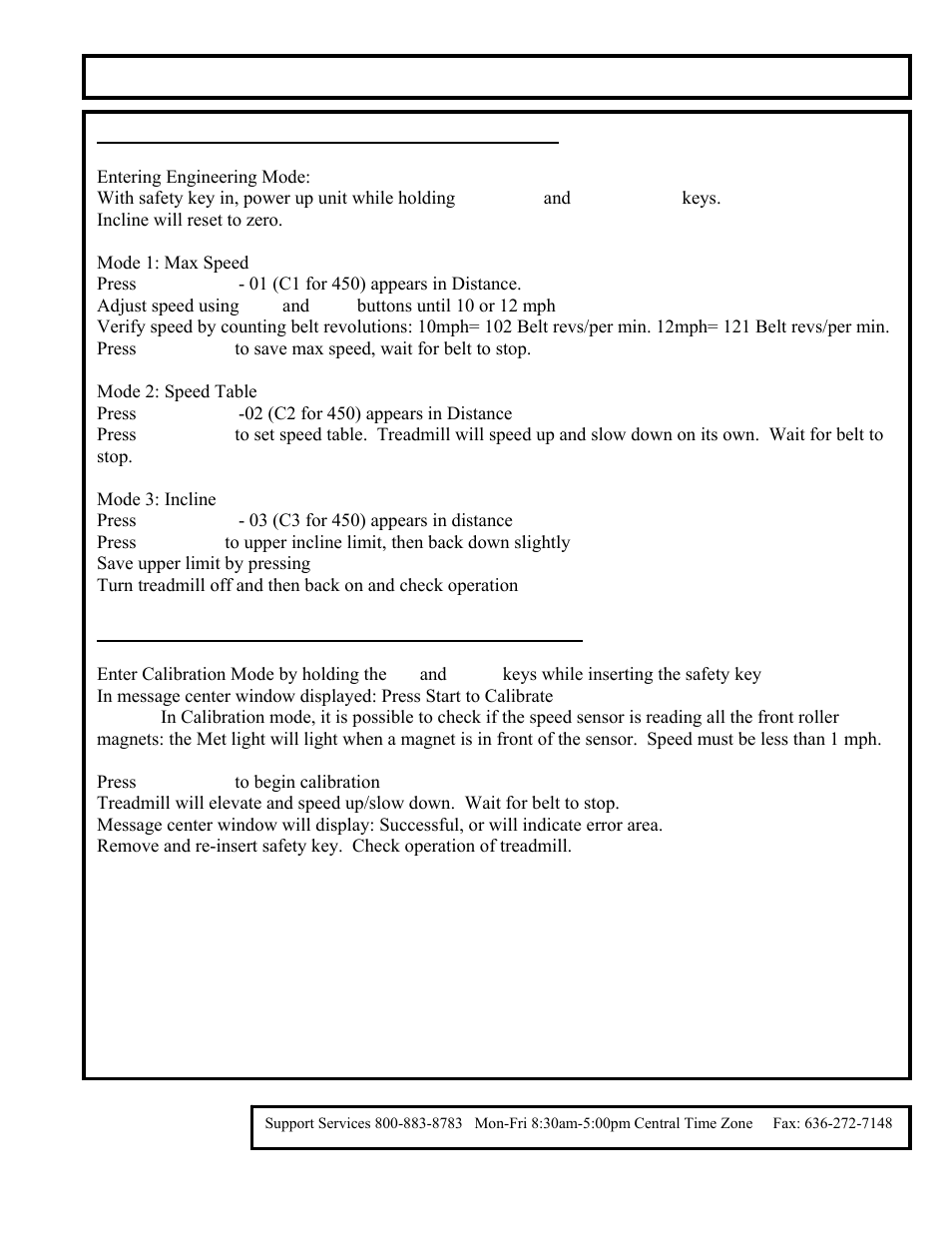 Calibration procedures | True Fitness 350-750 User Manual | Page 18 / 83