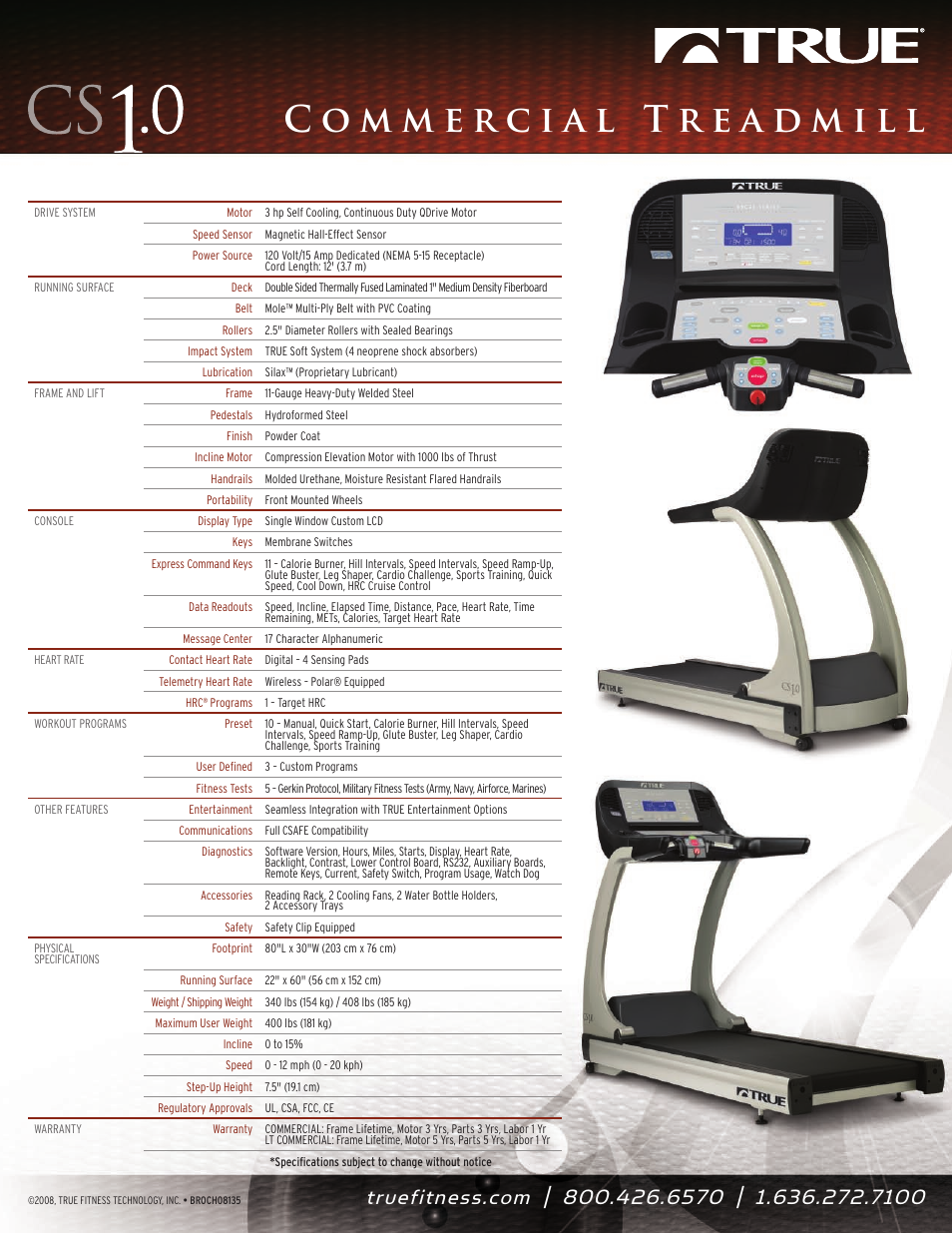 True Fitness CS1.0 User Manual | Page 2 / 2