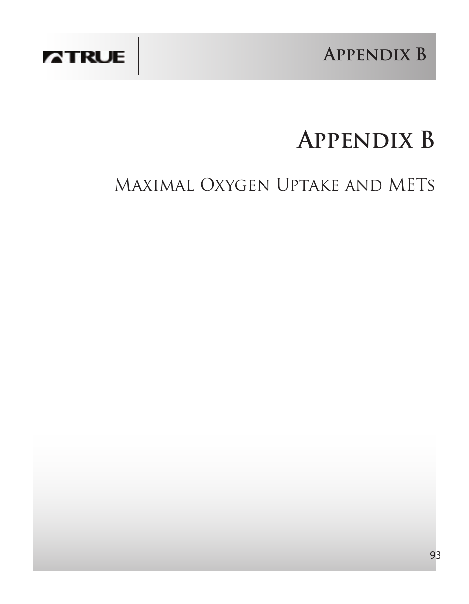 Appendix b | True Fitness CS8 User Manual | Page 82 / 97