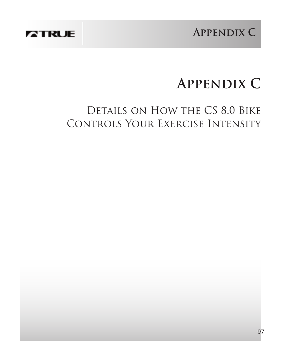 Appendix c | True Fitness CS8 User Manual | Page 85 / 97