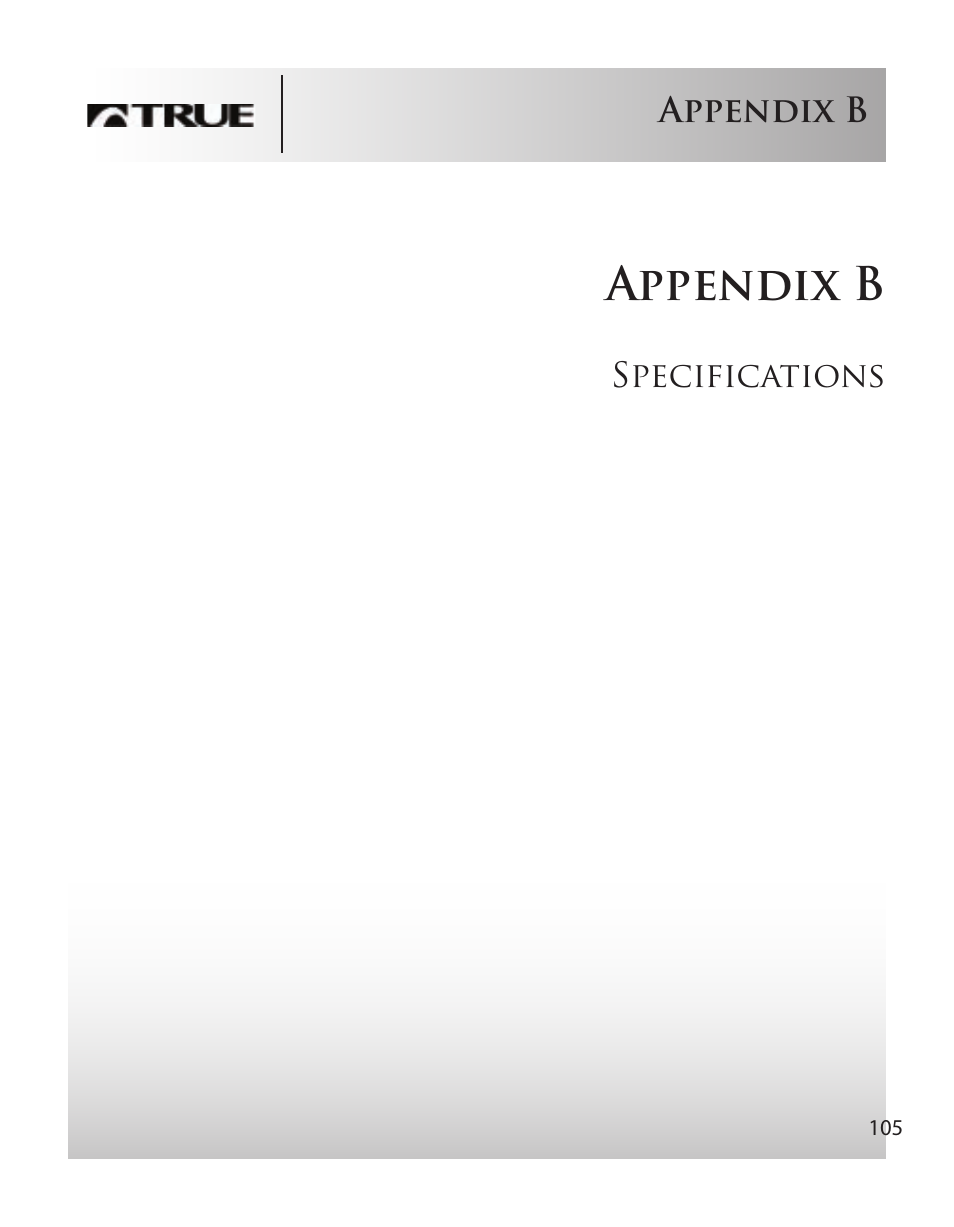 Appendix b | True Fitness CS8 User Manual | Page 91 / 97