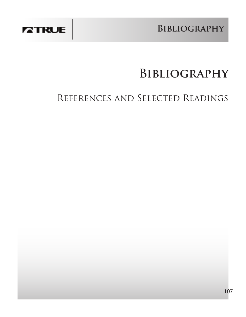 Bibliography | True Fitness CS8 User Manual | Page 93 / 97