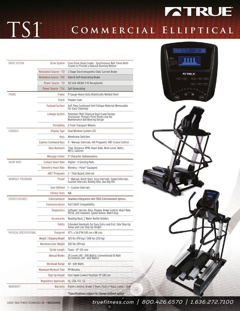 True Fitness TS1 User Manual | Page 2 / 2