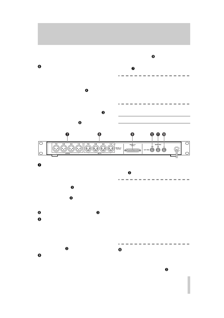 6 fs rate convert switch and indicators, 2 rear panel, 9 digital i/o (tdif-1) | A word sync in, If-ae8 digital audio converter | Tascam IF-AE8 User Manual | Page 5 / 8