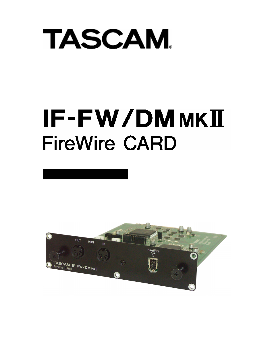 Tascam IF-DM User Manual | 42 pages