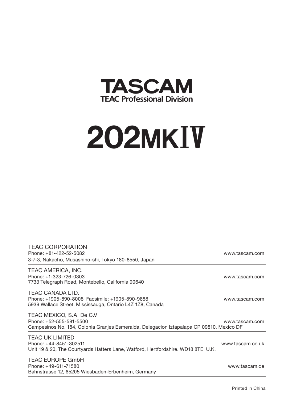 Tascam D00935220B User Manual | Page 28 / 28